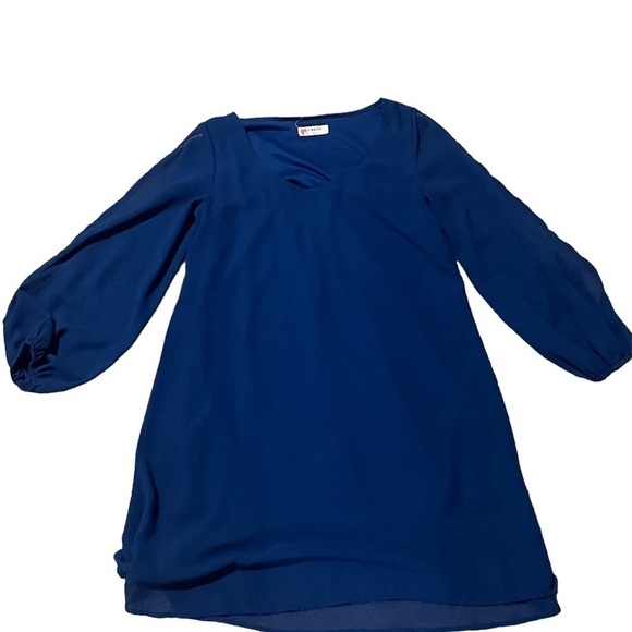 𝅺VAGUE Fashion Midi Royal Blue dress size Medium - Picture 3 of 5